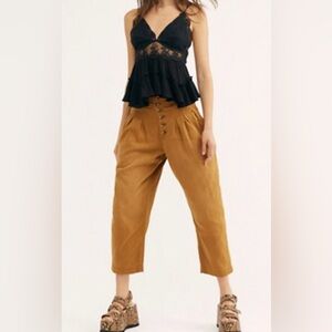We The Free By Free People Patti Cotton Cropped Pants -  Size Zero